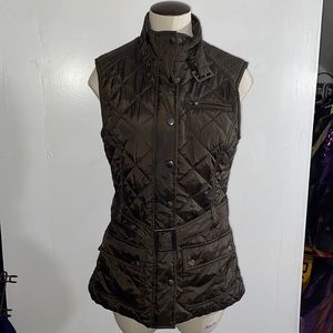 Banana republic size small quilted belted vest jacket